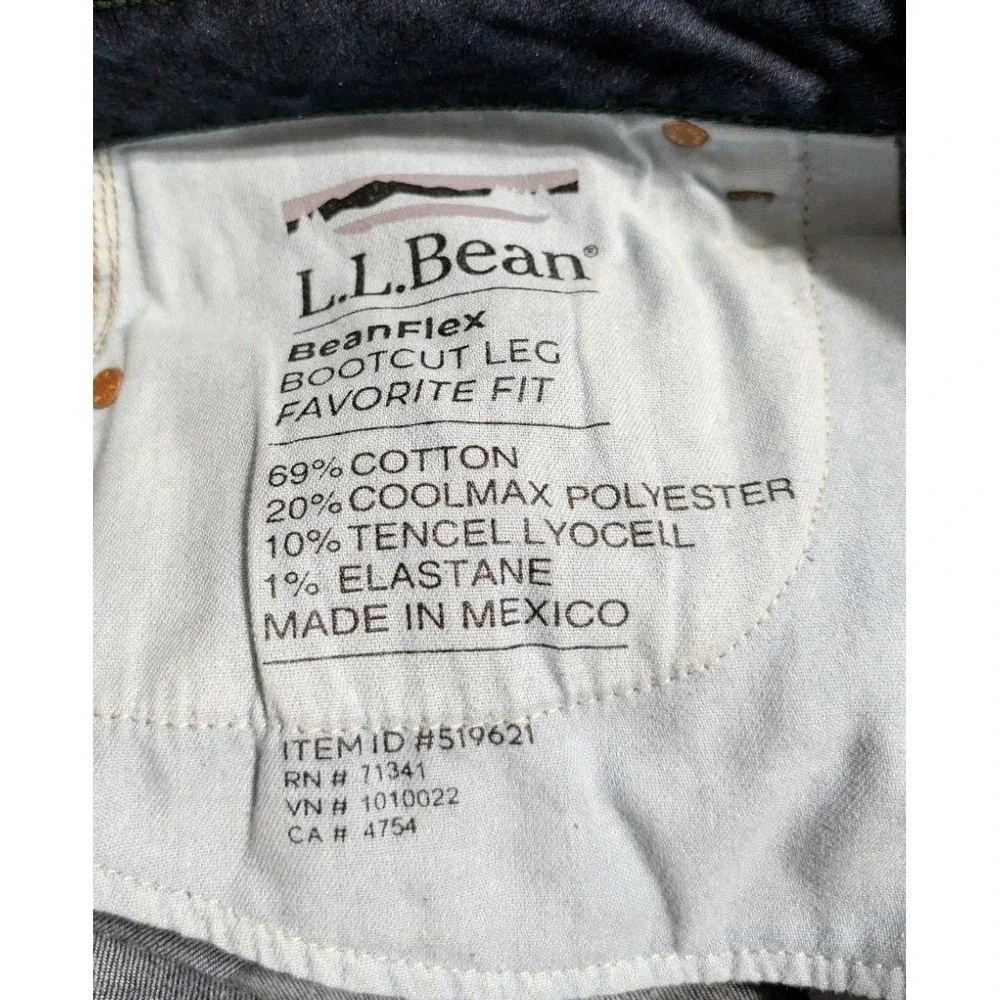 L.L.Bean BeanFlex Bootcut Jeans Womens 12‎ Regular Dark Wash Stretch Denim